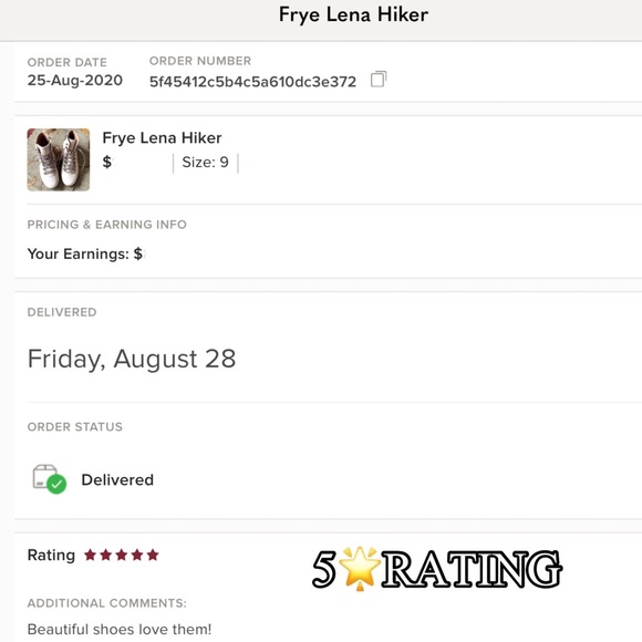 RELISTED — SIZE 9.5 AVAILABLE FOR PURCHASE Frye Lena Hiker - Picture 7 of 12